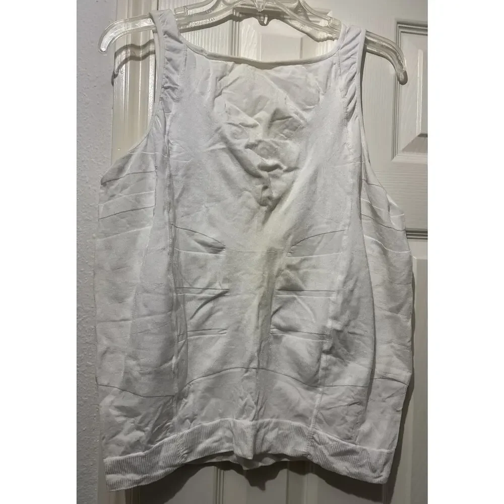 Insta Trim Men’s Body-Support Undershirt Size XXL Slimming Panels White